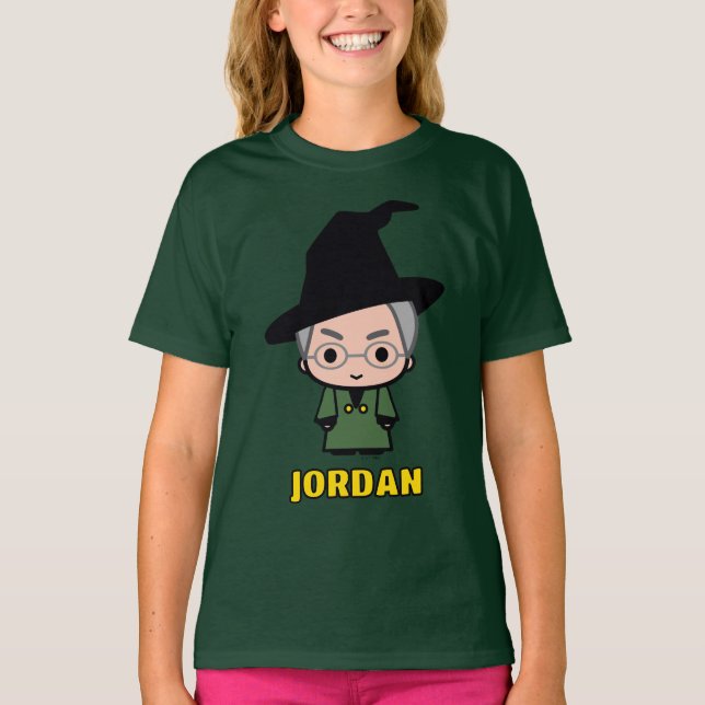 Camiseta Professor McGonagall Cartoon Character Art (Anverso)