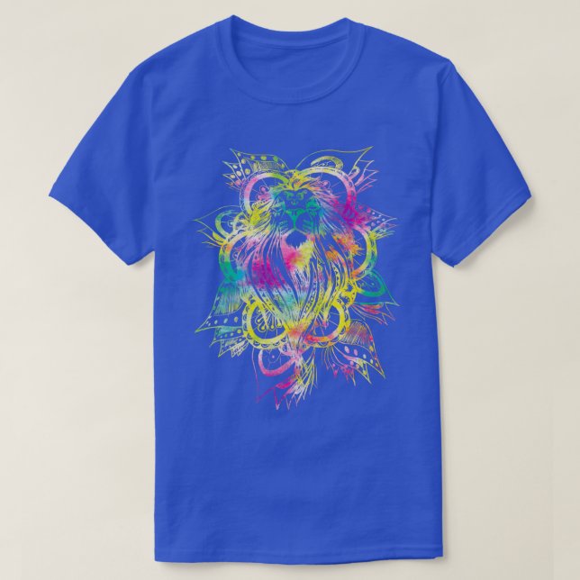 Camiseta Profundamente brillante patrón de león tipo B (Diseño del anverso)