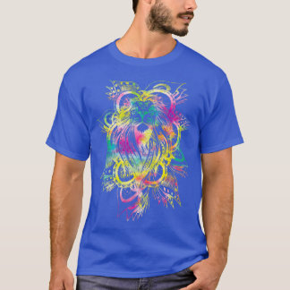 Camiseta Profundamente brillante patrón de león tipo B