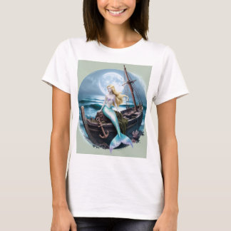 Camiseta Profundidad iluminada por la luna: Sirena y Shipwr
