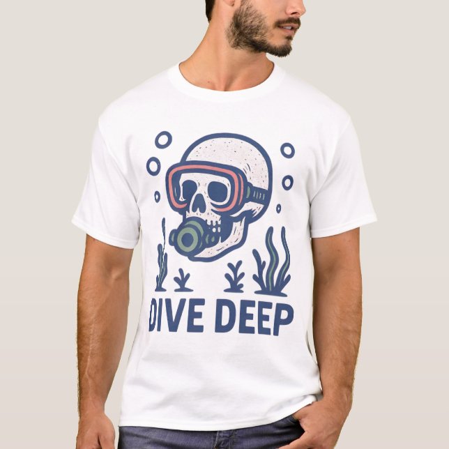 Camiseta Profundo buceo de Scuba (Anverso)