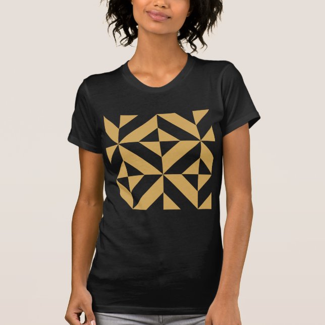 Camiseta Profundo patrón de cubo de decúbito geométrico de  (Anverso)