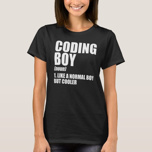 Camiseta Prog. del desarrollador de software Coding Boy Def (Anverso)
