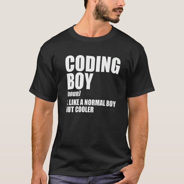 Camiseta Prog. del desarrollador de software Coding Boy Def (Anverso)