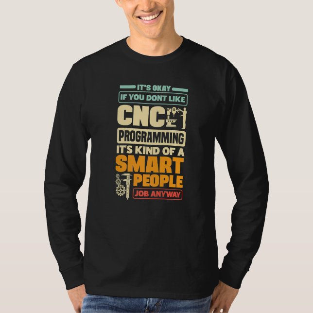 Camiseta Programa Cnc Machinist Metalworker Machining Cnc (Anverso)