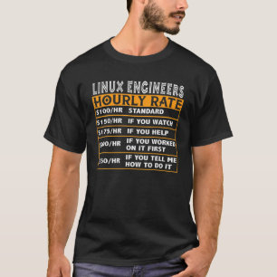 Camiseta Programa de Cloud Unix Geek para Ingenieros de Lin
