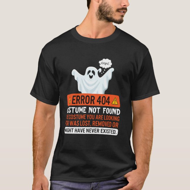 Camiseta Programa de codificación de error de Halloween 404 (Anverso)