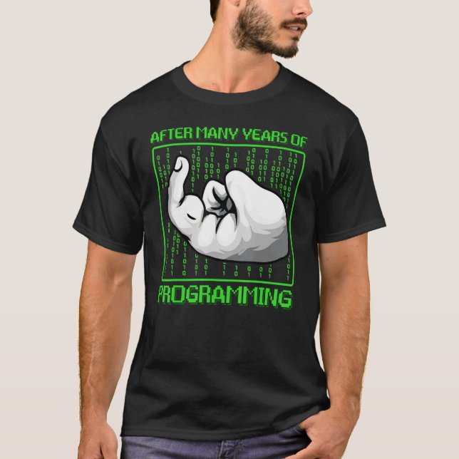Camiseta Programa de código binario de codificación de fall (Anverso)