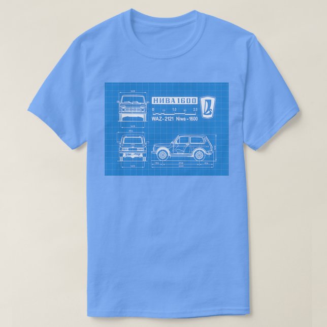 Camiseta Programa de especificaciones de Lada Niva (Diseño del anverso)