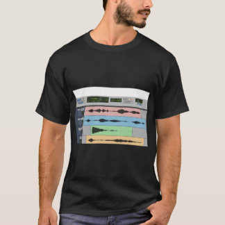 Camiseta Programa de grabación de música de ingeniero de au