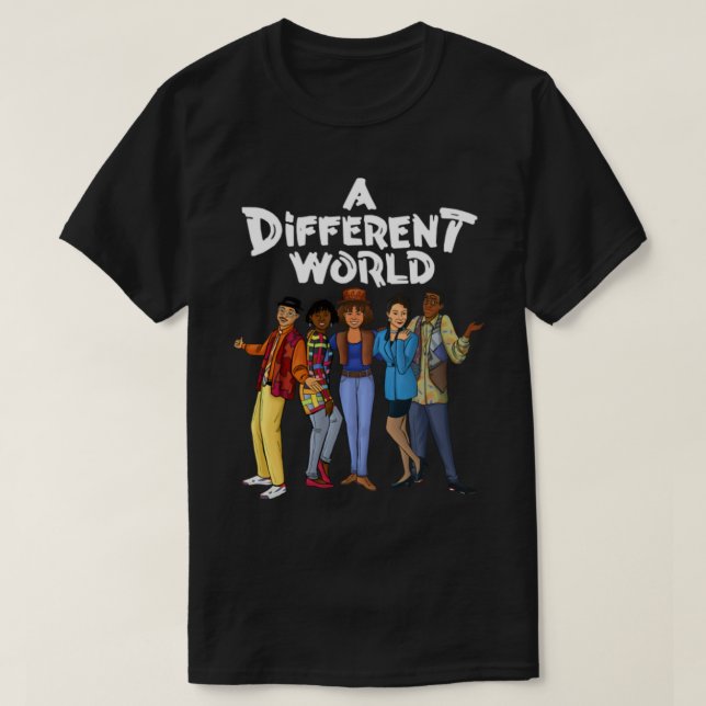 Camiseta Programa de TV negro Un mundo diferente (Diseño del anverso)