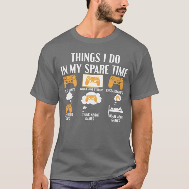 Camiseta Programa diario de juegos para jugadores y jugador (Anverso)