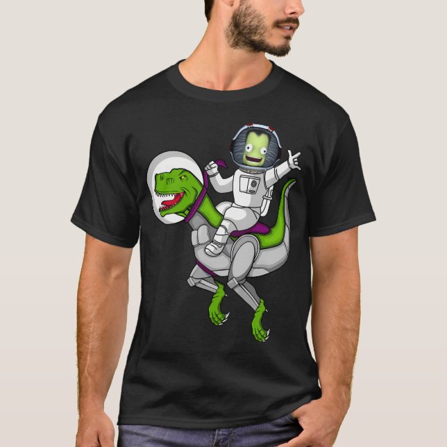 Camiseta Programa Dino T-Rex Kerbal Spacecraft Kerbals Ksp (Anverso)