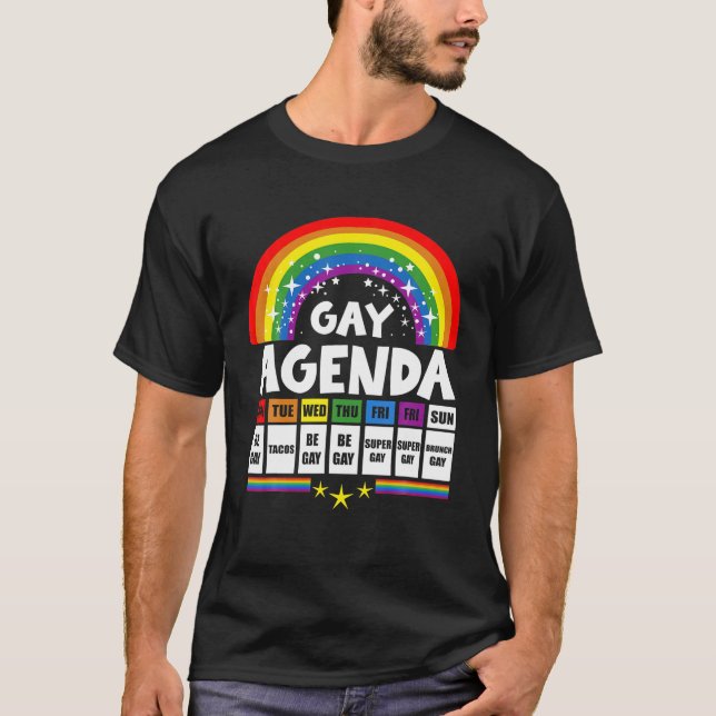 Camiseta Programa gay Gracioso Orgullo Gay Regalo Lesbiana  (Anverso)