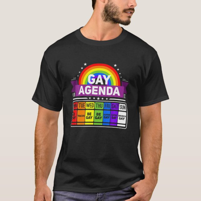 Camiseta Programa gay Programa semanal Orgullo LGBT Gracios (Anverso)