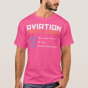 Camiseta Programa piloto de aviación sobre códigos de tráfi