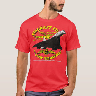 Camiseta Programa piloto de aviones de línea aérea Concorde