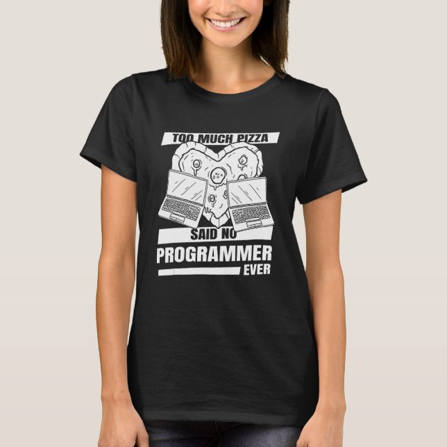 Camiseta Programa Pizza de Ingeniero de Software para Desar (Anverso)
