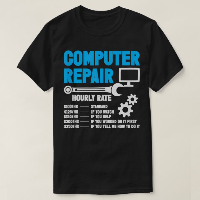 Camiseta Programa Tecnológico Geek Funny de Reparación por  (Diseño del anverso)