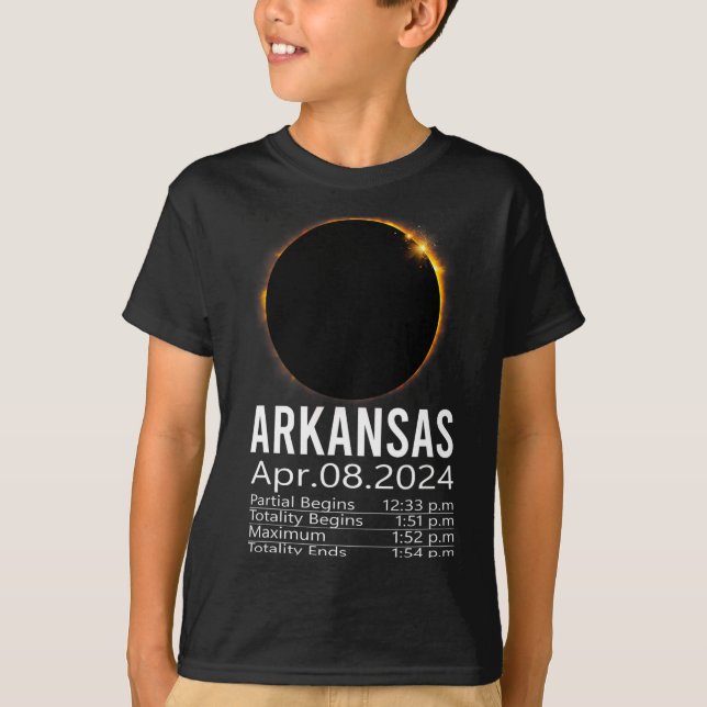 Camiseta Programa total de eclipse solar 8 de abril de 2024 (Anverso)