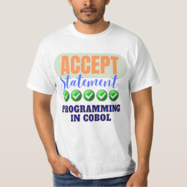 Camiseta Programación Cobol con instrucción Accept