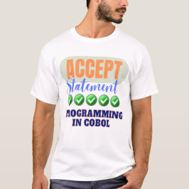 Camiseta Programación Cobol con instrucción Accept
