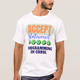 Camiseta Programación Cobol con instrucción Accept