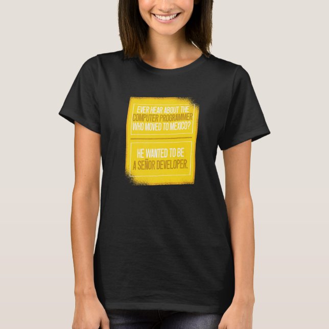 Camiseta Programación de Chiste de programadores mexicanos  (Anverso)