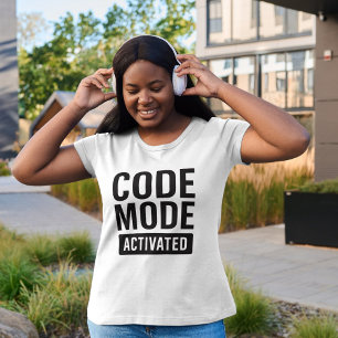 Camiseta Programación de codificación activada en modo de c