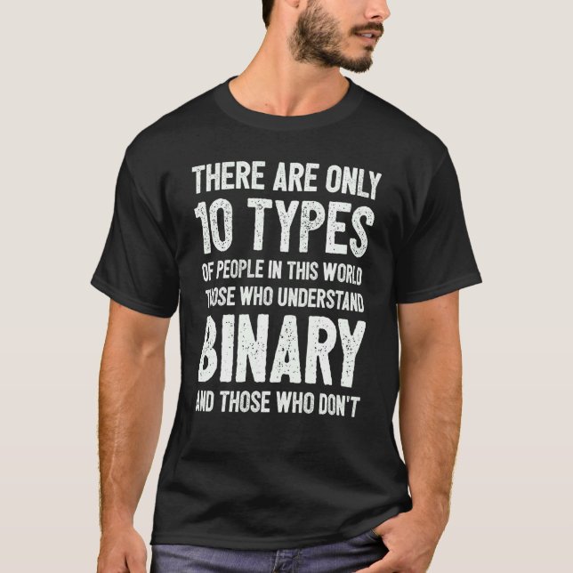 Camiseta Programación De Codificación De Código Binario De  (Anverso)