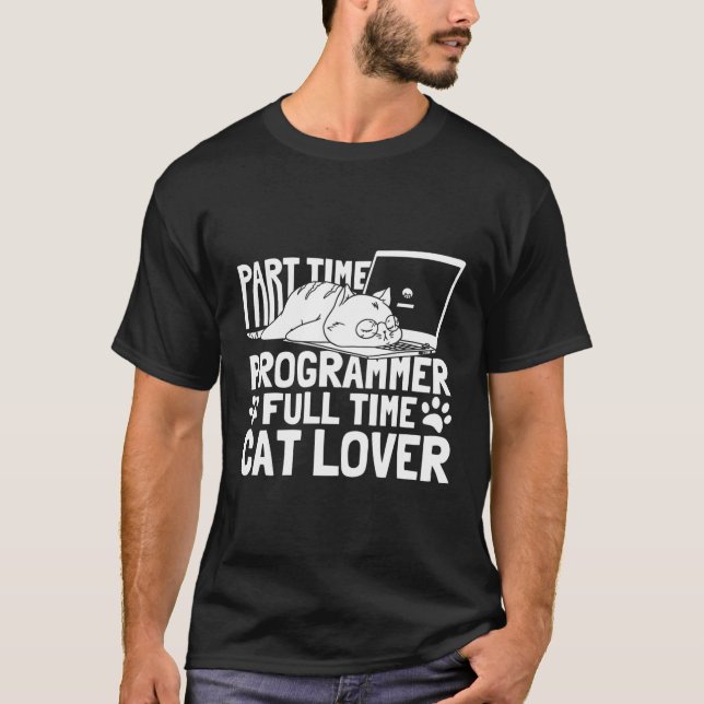 Camiseta Programación de codificadores Software Coding Cat  (Anverso)