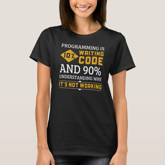 Camiseta Programación de código para entender por qué no fu (Anverso)