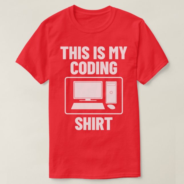 Camiseta Programación de computadoras de código (Diseño del anverso)