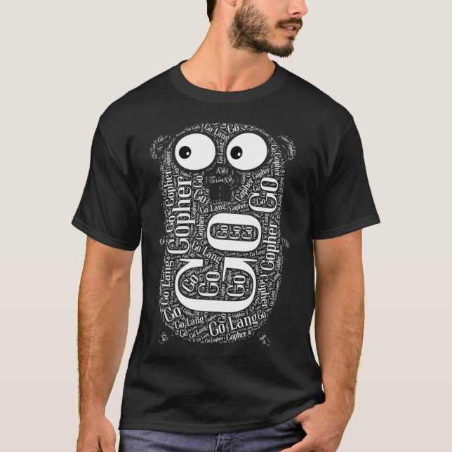 Camiseta Programación de Go Golang Gopher   (Anverso)
