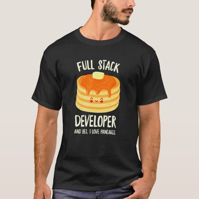 Camiseta Programación de panqueques de desarrollador de pil (Anverso)