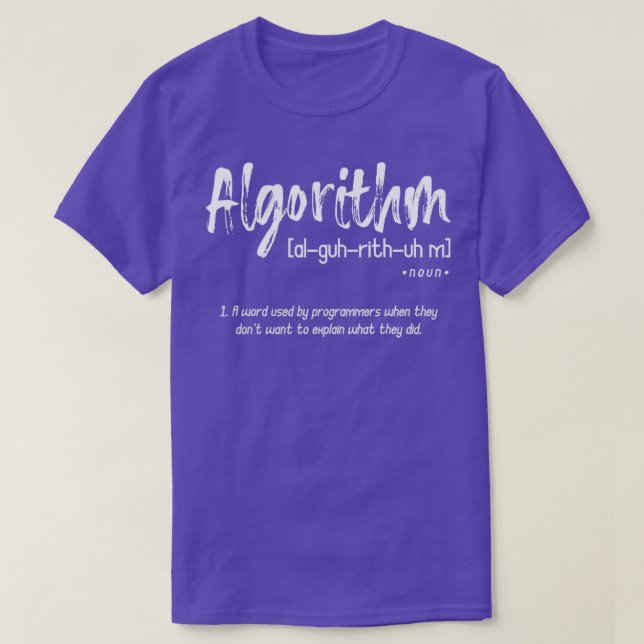 Camiseta Programación del algoritmo de codificación (Diseño del anverso)