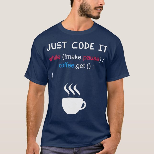 Camiseta Programación divertida de códigos informáticos (Anverso)