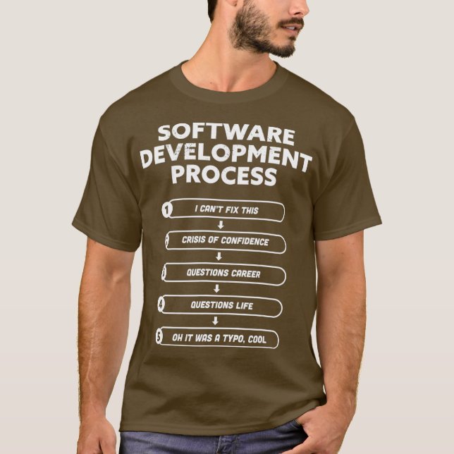 Camiseta Programación divertida del proceso de desarrollo d (Anverso)