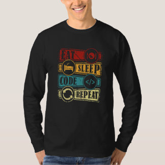Camiseta Programación Informática Programador Comer Código 