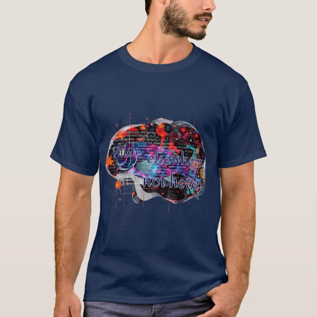 Camiseta Programación: Pescado en otro lugar, ¡no aquí! (Anverso)