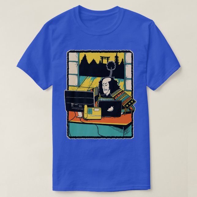 Camiseta Programación Samurai Computer Nerd Programmer (Diseño del anverso)