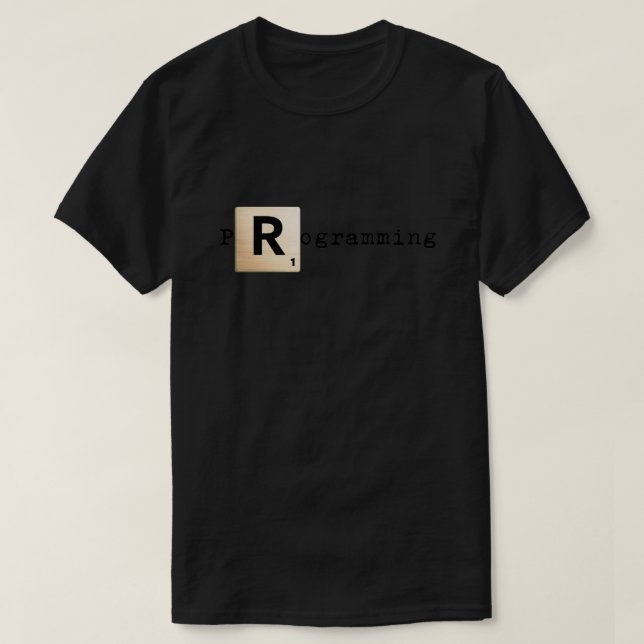 Camiseta Programación Scrabble R R (Diseño del anverso)