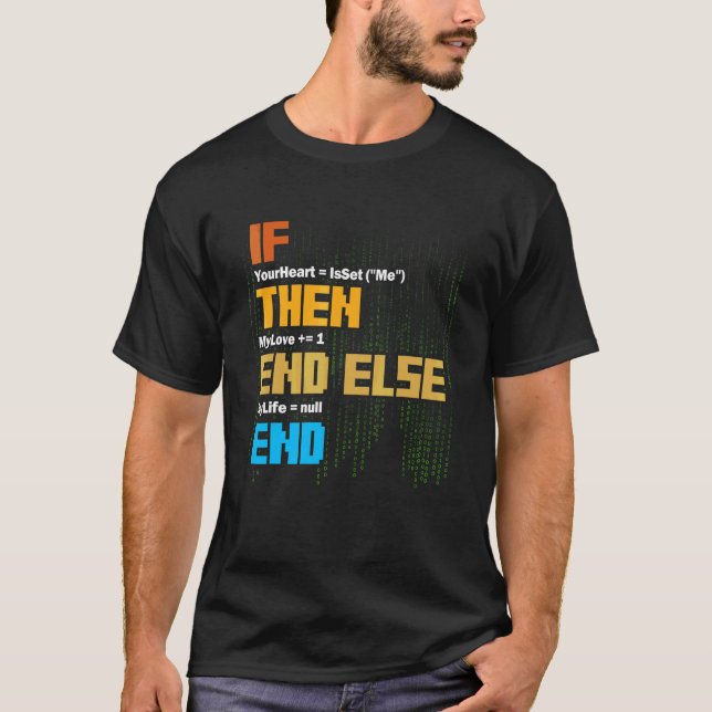 Camiseta Programación Si Entonces Sintaxis Programador Soft (Anverso)