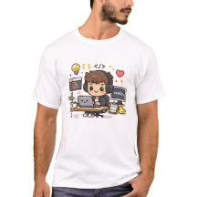 Programador Adorable Trabajando con Código – Desar