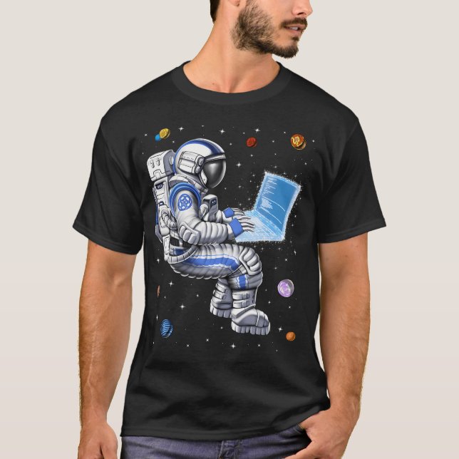 Camiseta Programador Astronauta Espacial (Anverso)