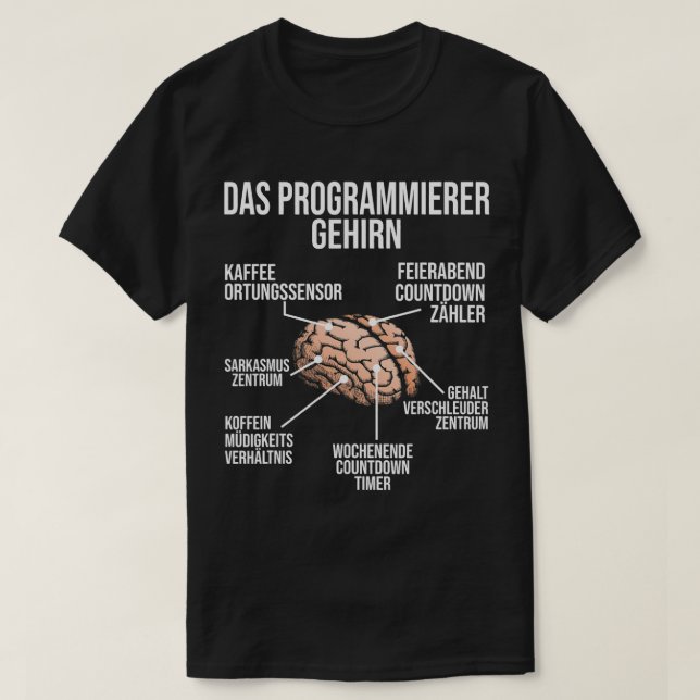 Camiseta Programador Brain Funny Computer Habilidades Nerd  (Diseño del anverso)
