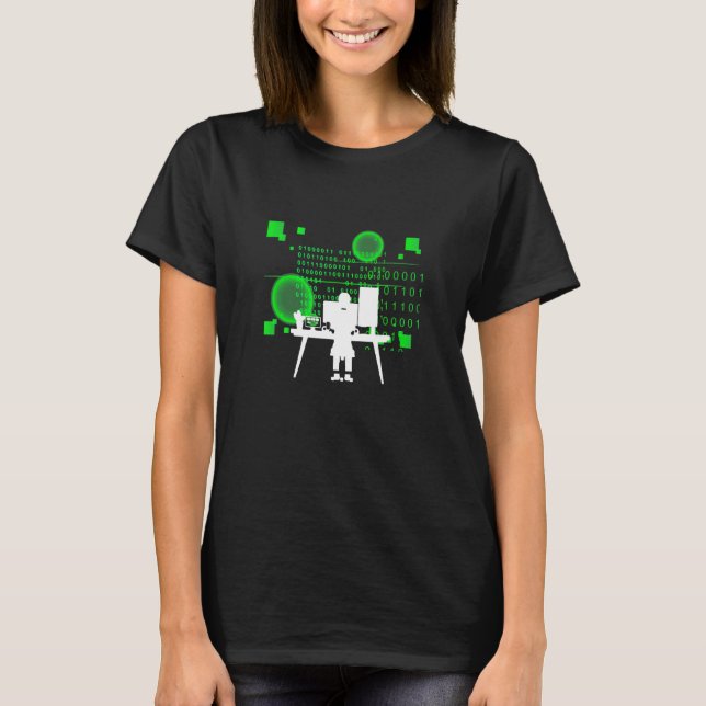 Camiseta Programador Codificador   Desarrollador Ingeniero  (Anverso)