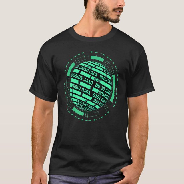 Camiseta Programador Código binario Codificación Computador (Anverso)