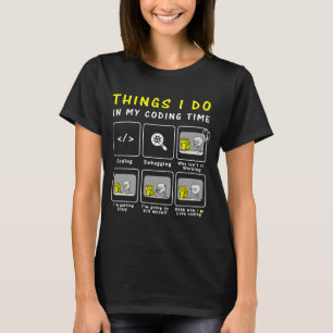 Camiseta Programador Código Cosas Que Hago En Mi Tiempo De