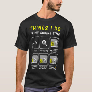 Camiseta Programador Código Cosas Que Hago En Mi Tiempo De 